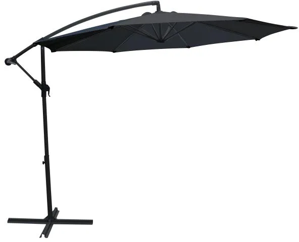 Hängparasol mörkgrå 300 cm